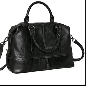 Chic Black Leather Satchel